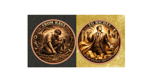 In Stock! Rags to Riches 1 oz Copper Round