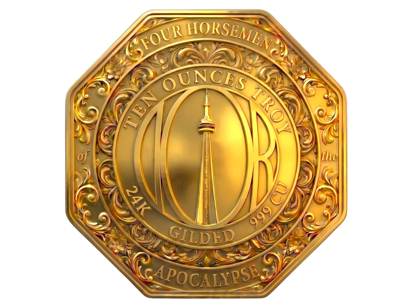 New Series! Toromint Four Horsemen of the Apocalypse - Famine Gold Gilt 10 oz Copper Medal (4/22)