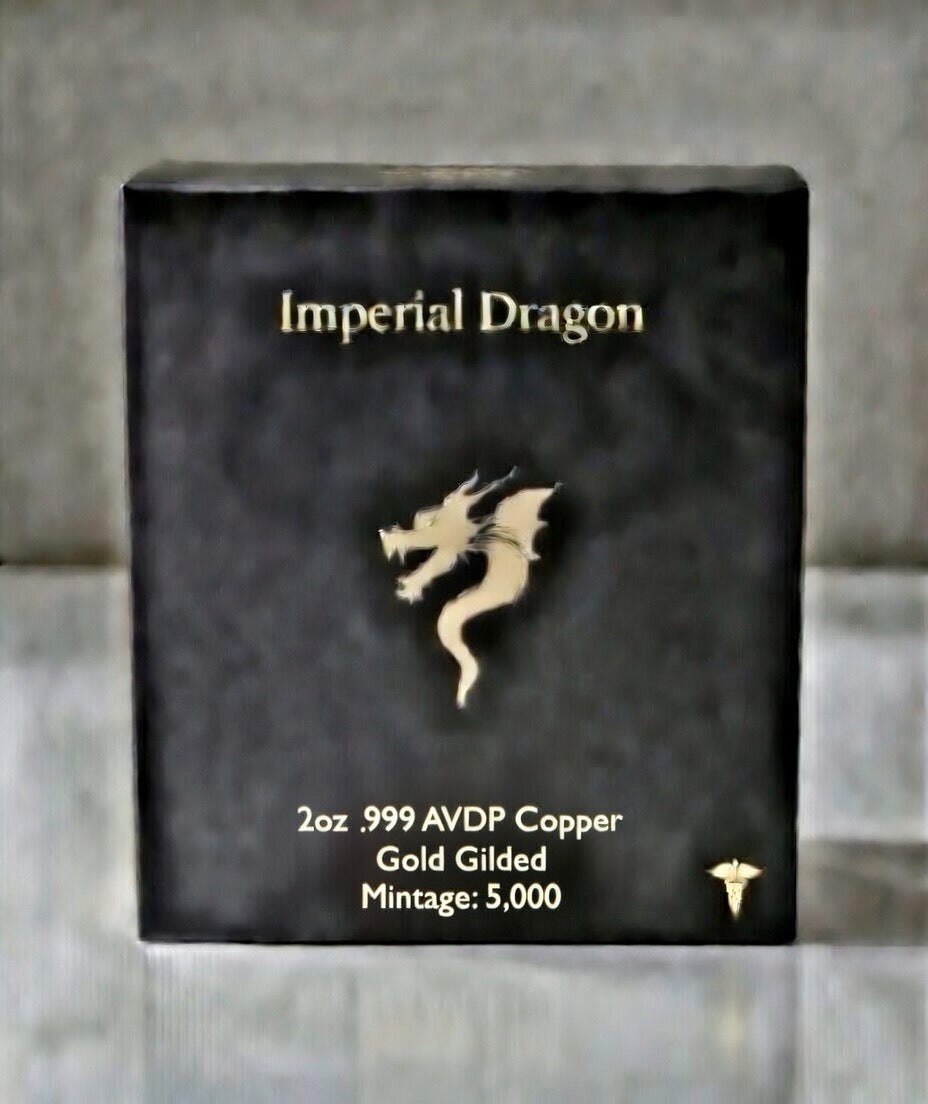 2 oz Copper NINJA STAR DRAGON WITH BOX