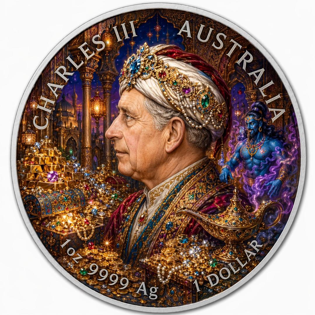 Estimate: Australia 2025 Lunar Snake Arabian Nights 1 oz Silver Coin (Mintage TBD at end of Presale Period)