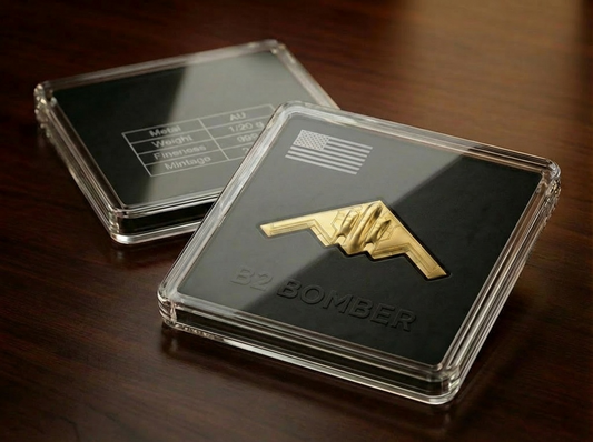 B2 Bomber Jet Shaped 1/20g Gold Medal. Toromint (04/22)