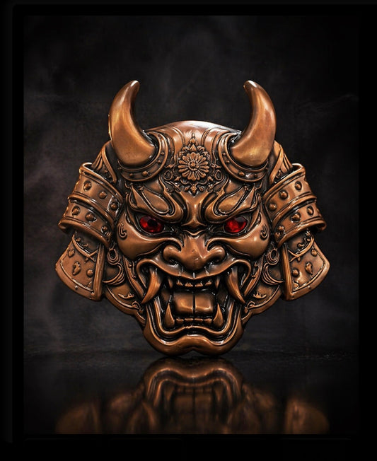In Stock! ONI Mask 5 AVDP Ounce Japanese Demon Mask Copper. 999 Copper