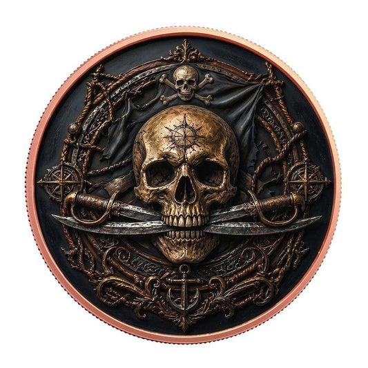 Pirates of the Seas Colorized 1 oz Copper Round (04/28)