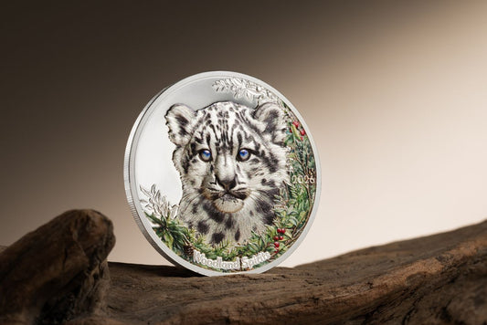2026 Mongolia Woodland Spirits - Snow Leopard 1 oz Silver Coin (05/04)