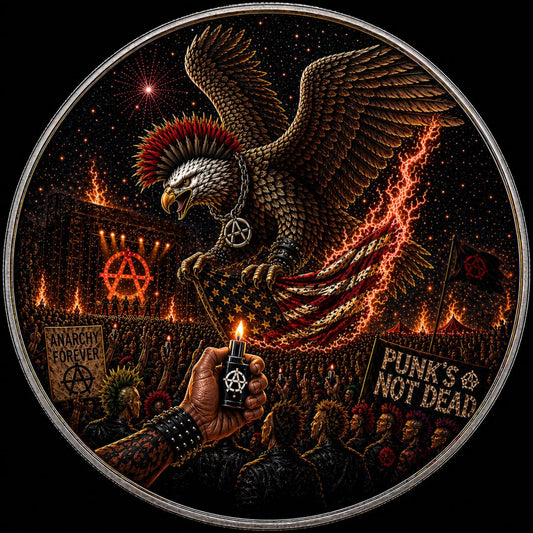 Estimate: 2026 American Silver Eagle: Punk Rock Anarchy Edition 1 oz Silver Coin (Mintage TBD at end of Presale)