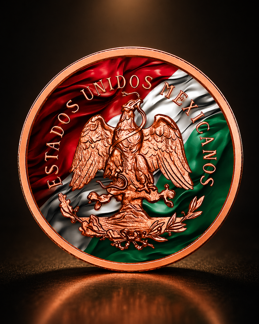 2026 Gold Gilded Ember of Mexico Copper Libertad Coin | 5 AVDP Ounce