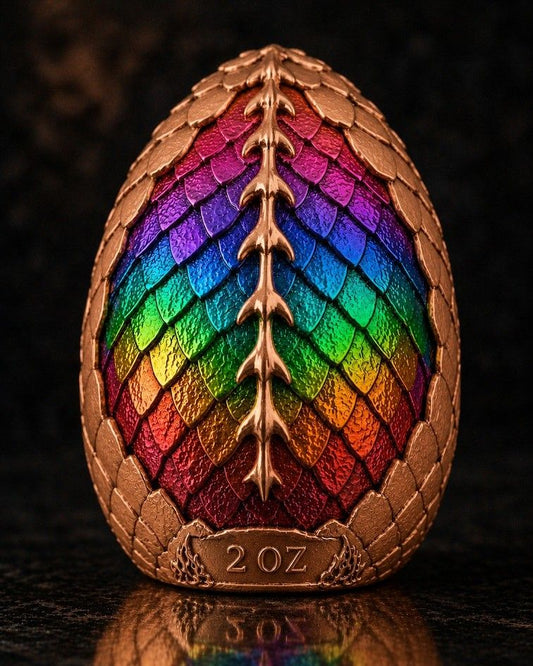 Dragon Egg Dome Shaped HR 2 oz Copper Medal (05/11)