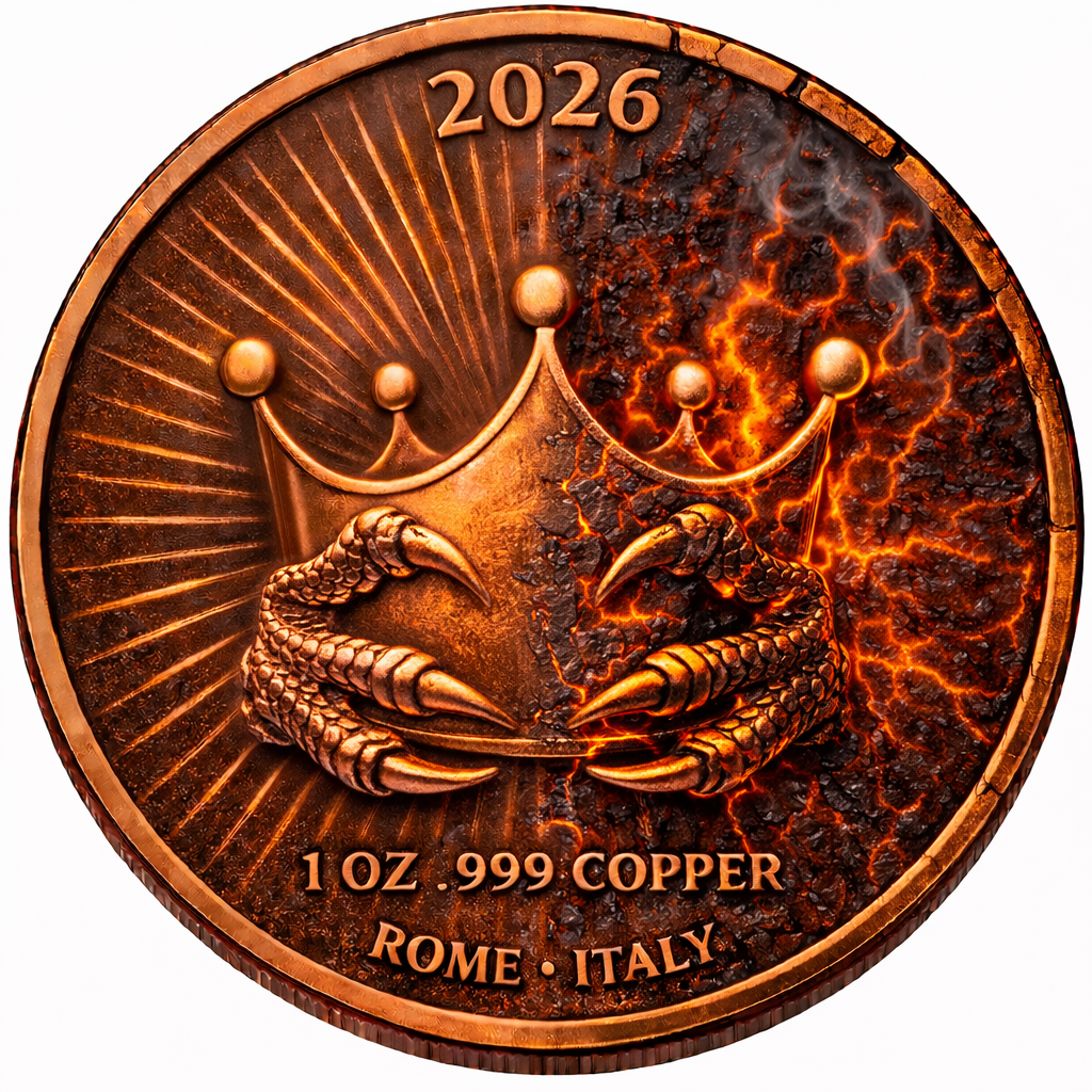 In Stock! Dragon Virtues Power - The Dragon Within 1 oz Copper Round (05/18)