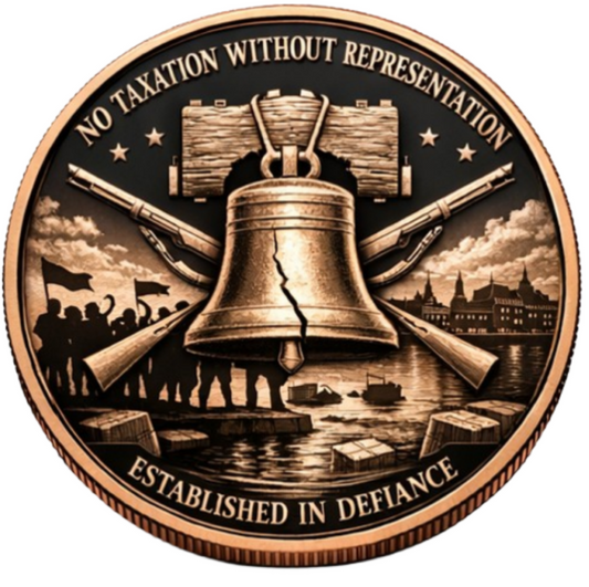 Deal of the week! 5oz Boston Tea Party Commemorative Colorized Copper in Capsule