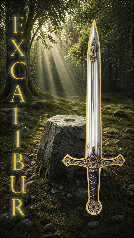 2026 Excalibur Shaped 1/1000 oz Gold Bar in Card (05/30