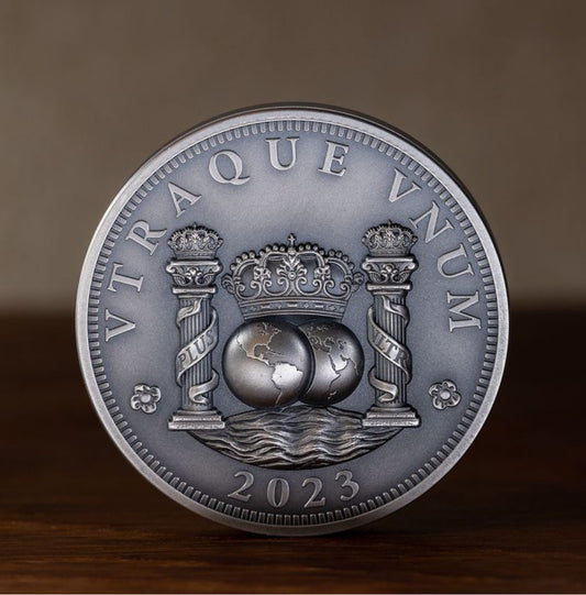 Special price: 2023 Mexican Columnario Tribute UHR Antiqued 2 oz Silver Medal