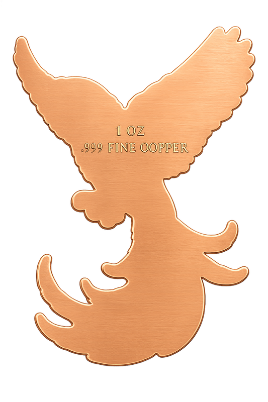 Rainbow Parrot Shaped 1 oz Copper Medal (05/19)