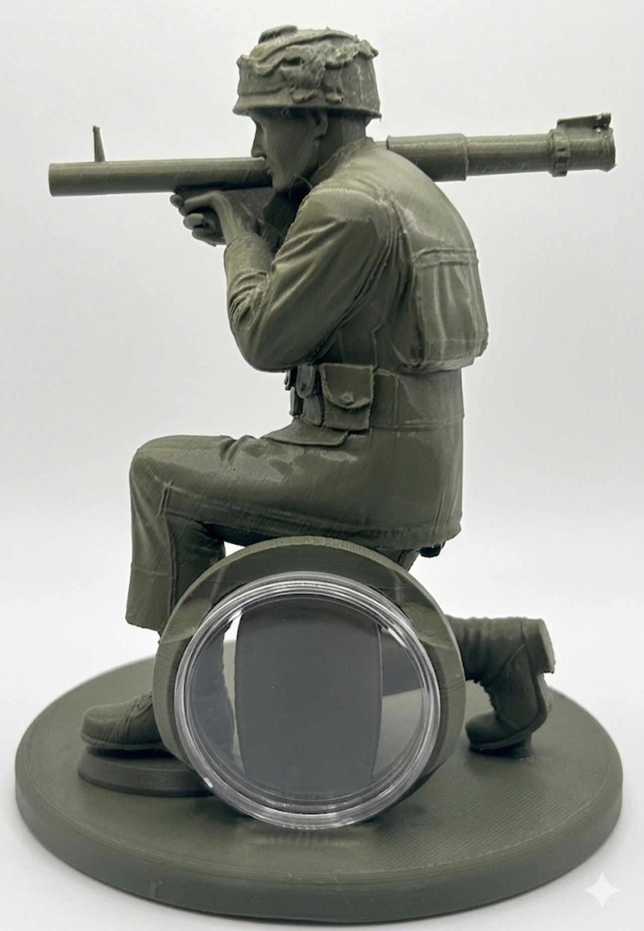 BAZOOKA ARMY MAN COIN HOLDER STATUE!