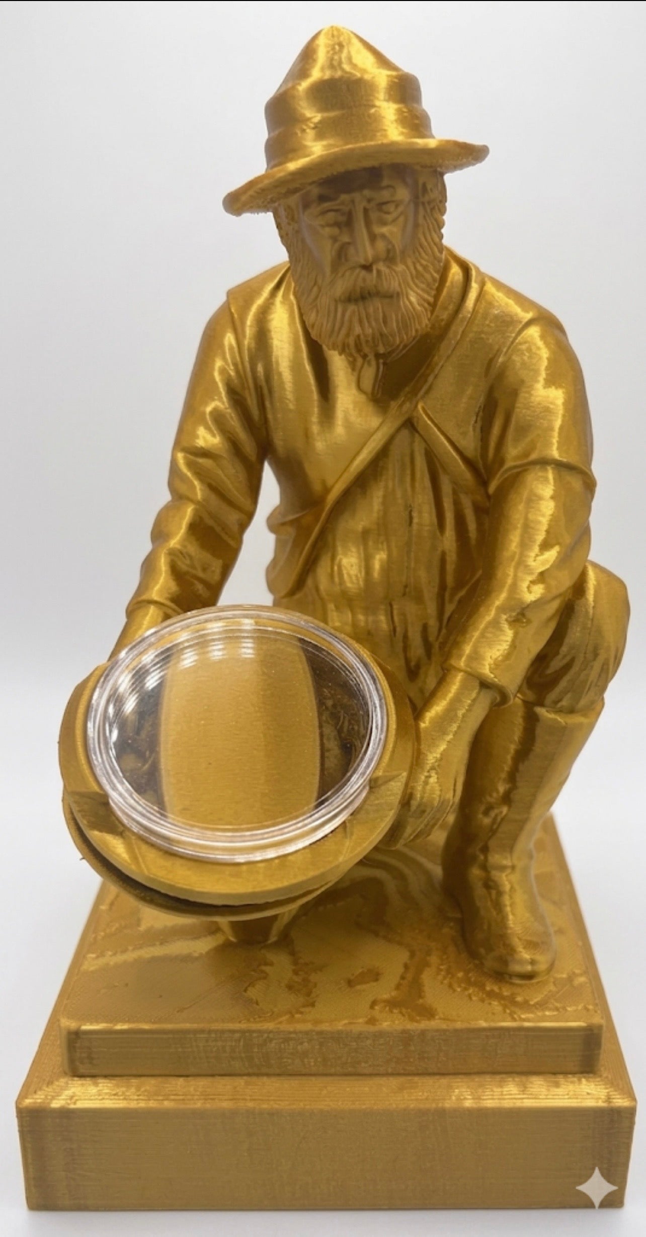 GOLD PROSPECTOR COIN HOLDER STATUE!