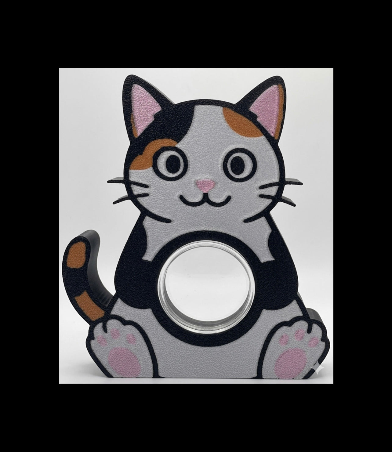 FREE STANDING DESKTOP CALICO CAT COIN HOLDER!