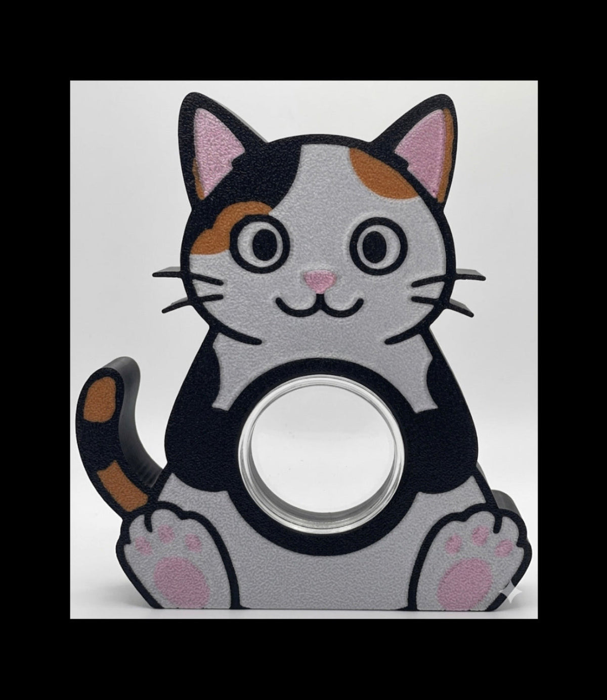 FREE STANDING DESKTOP CALICO CAT COIN HOLDER!