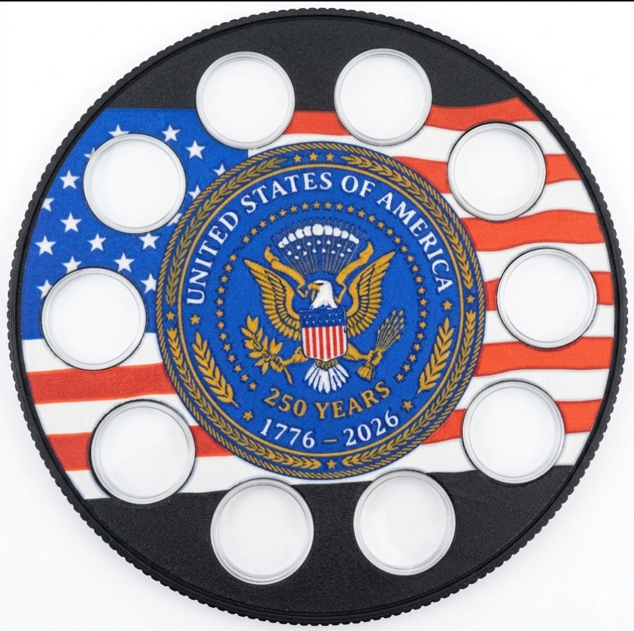 AMERICA’S 250 YEAR ANNIVERSARY WALL HANGER COIN DISPLAY!