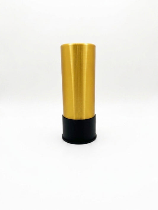 LARGE SHOTGUN SHELL COIN HOLDER FOR 1 oz COINS/ROUNDS IN AIR-TIGHT CAPSULES! GOLD AND BLACK COLOR SCHEME.
