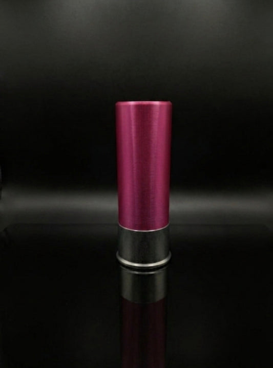 LARGE SHOTGUN SHELL COIN HOLDER FOR 1 oz COINS/ROUNDS IN AIR-TIGHT CAPSULES! FUCHSIA AND SILVER COLOR SCHEME.