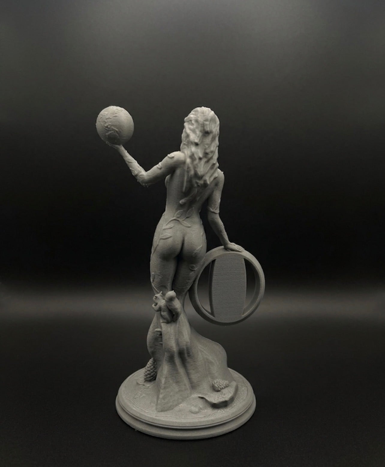 GRAY STONE MOTHER NATURE COIN HOLDER STATUE!