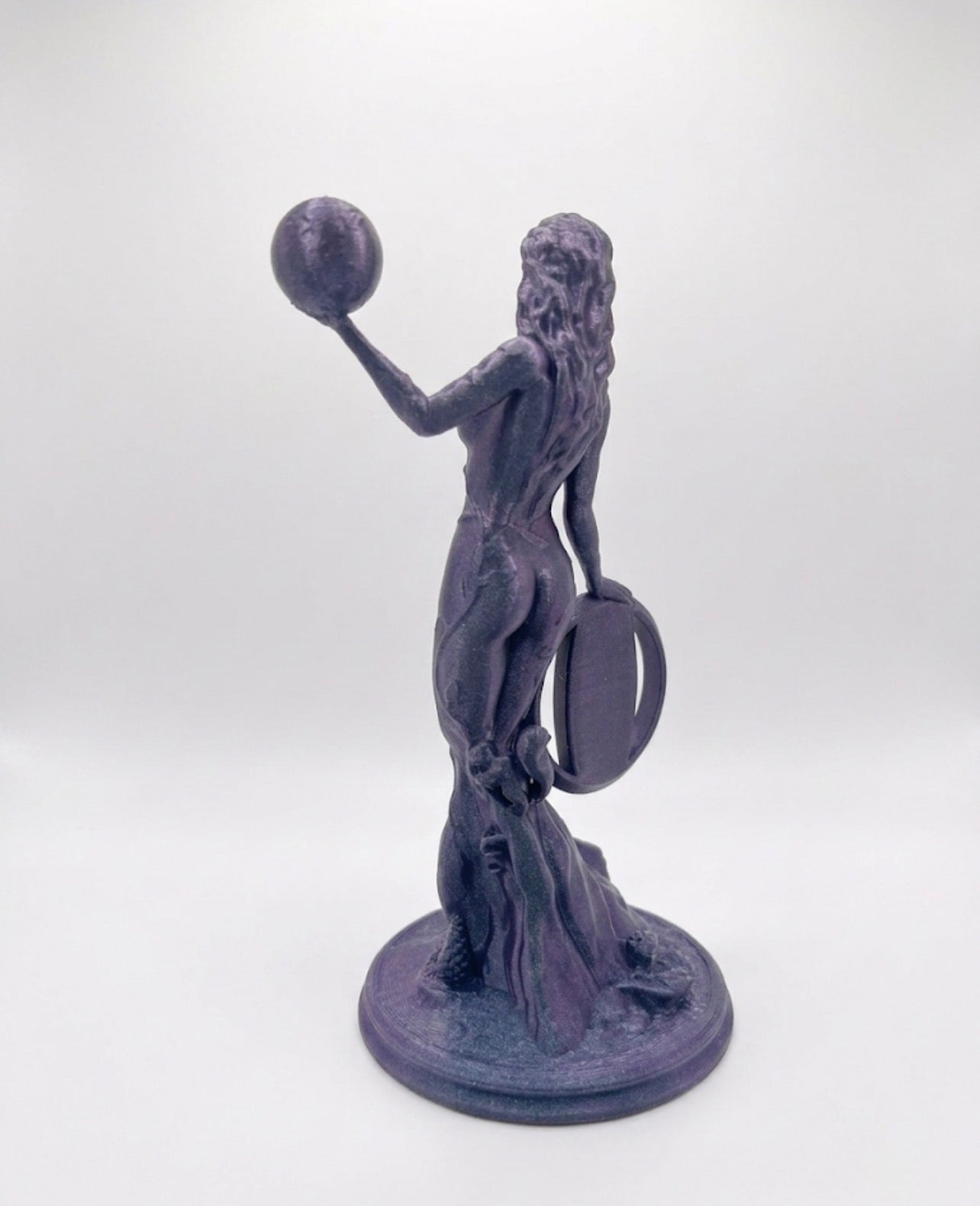OXIDIZED COPPER MOTHER NATURE COIN HOLDER STATUE!