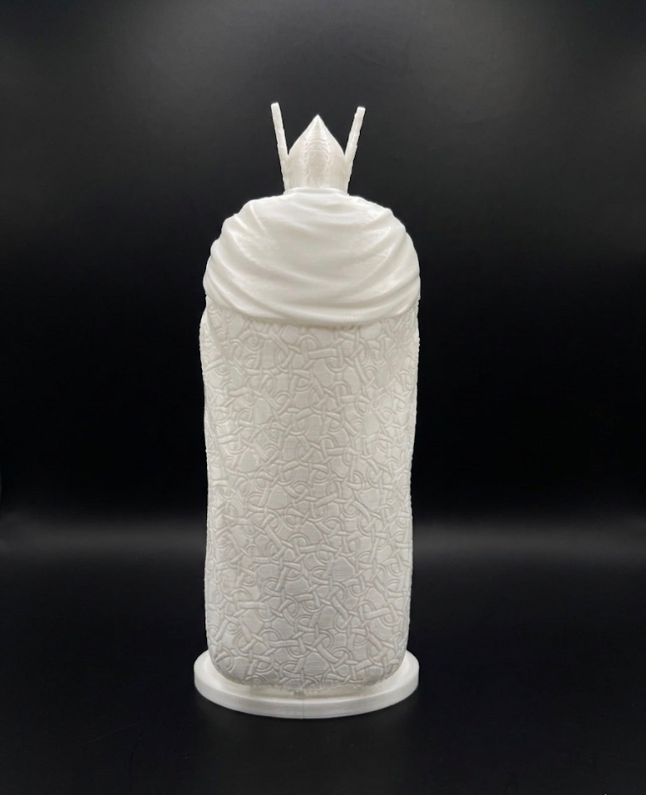 PORCELAIN WHITE KNIGHT STATUE COIN HOLDER!