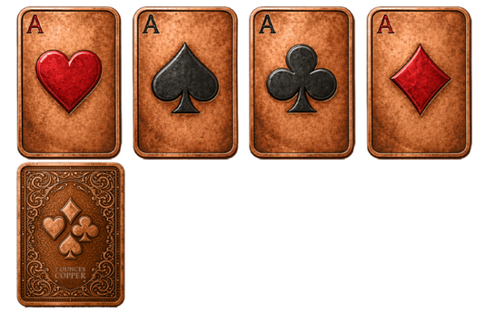 Playing Cards 4 x 2 oz Copper Medal Set (05/27)