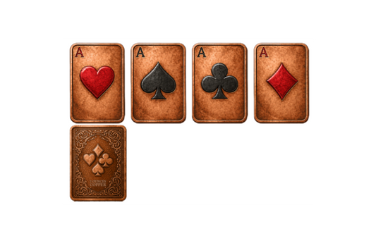 Playing Cards 4 x 2 oz Copper Medal Set (05/27)
