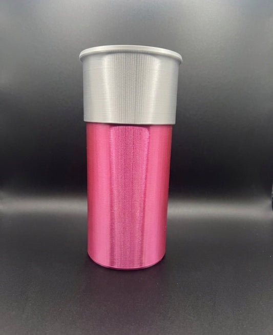 5 oz FUCHSIA AND SILVER SHOTGUN SHELL HOLDER FOR COPPER OR SILVER!