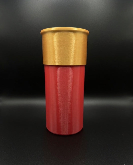 5 oz RED AND GOLD SHOTGUN SHELL HOLDER FOR COPPER OR SILVER!
