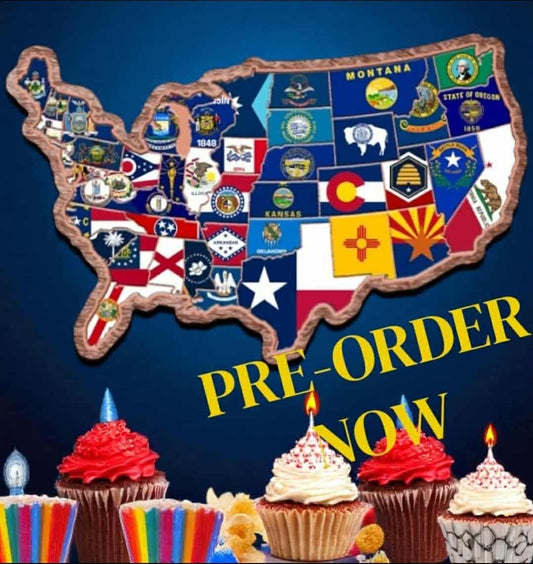 2026 10oz .999 Colorized Copper USA Shaped 250 year Anniversary Bar (2500 Mintage)