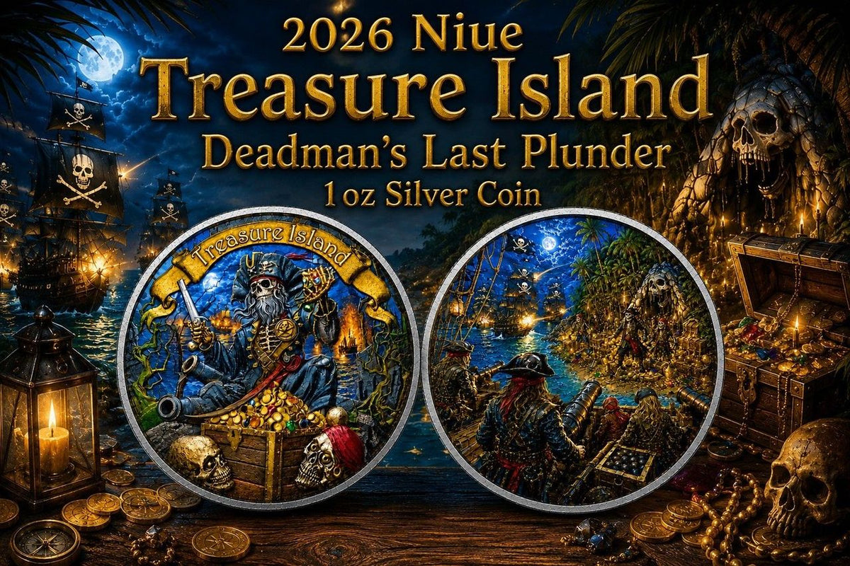 In Stock! 2026 Niue Treasure Island - Deadman's Last Plunder 1 oz Silver Coin