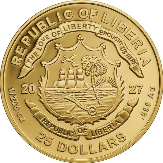 2027 Liberia Year of the Goat 1/200 oz Gold Coin (05/29)
