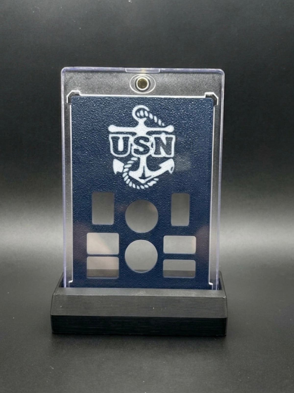FREE STANDING DESKTOP NAVY GRAM HOLDER AND DISPLAY!