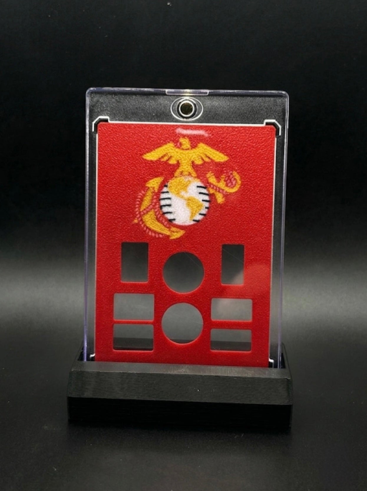FREE STANDING DESKTOP USMC Marines GRAM HOLDER AND DISPLAY!