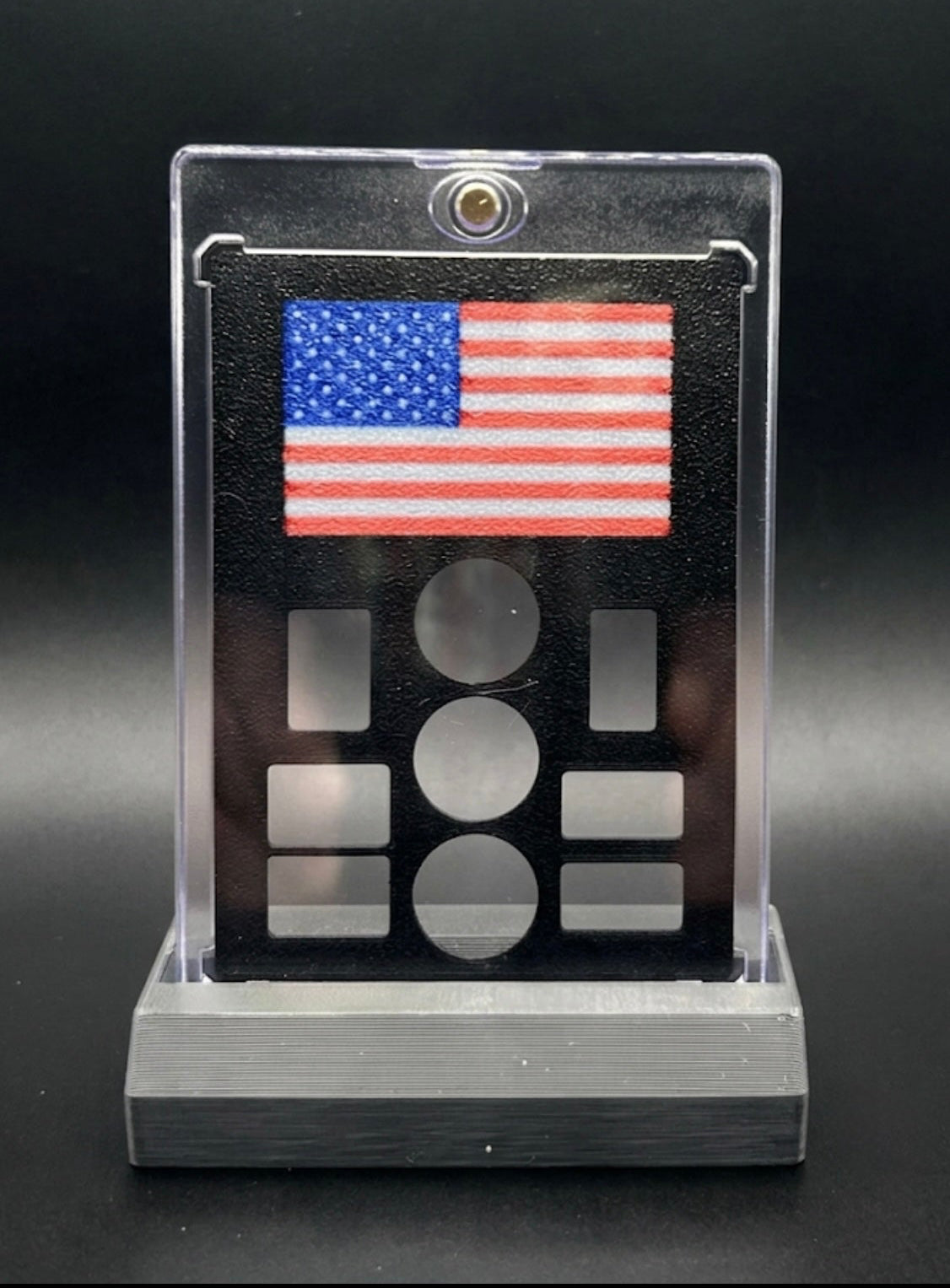 FREE STANDING DESKTOP AMERICAN FLAG GRAM HOLDER AND DISPLAY!