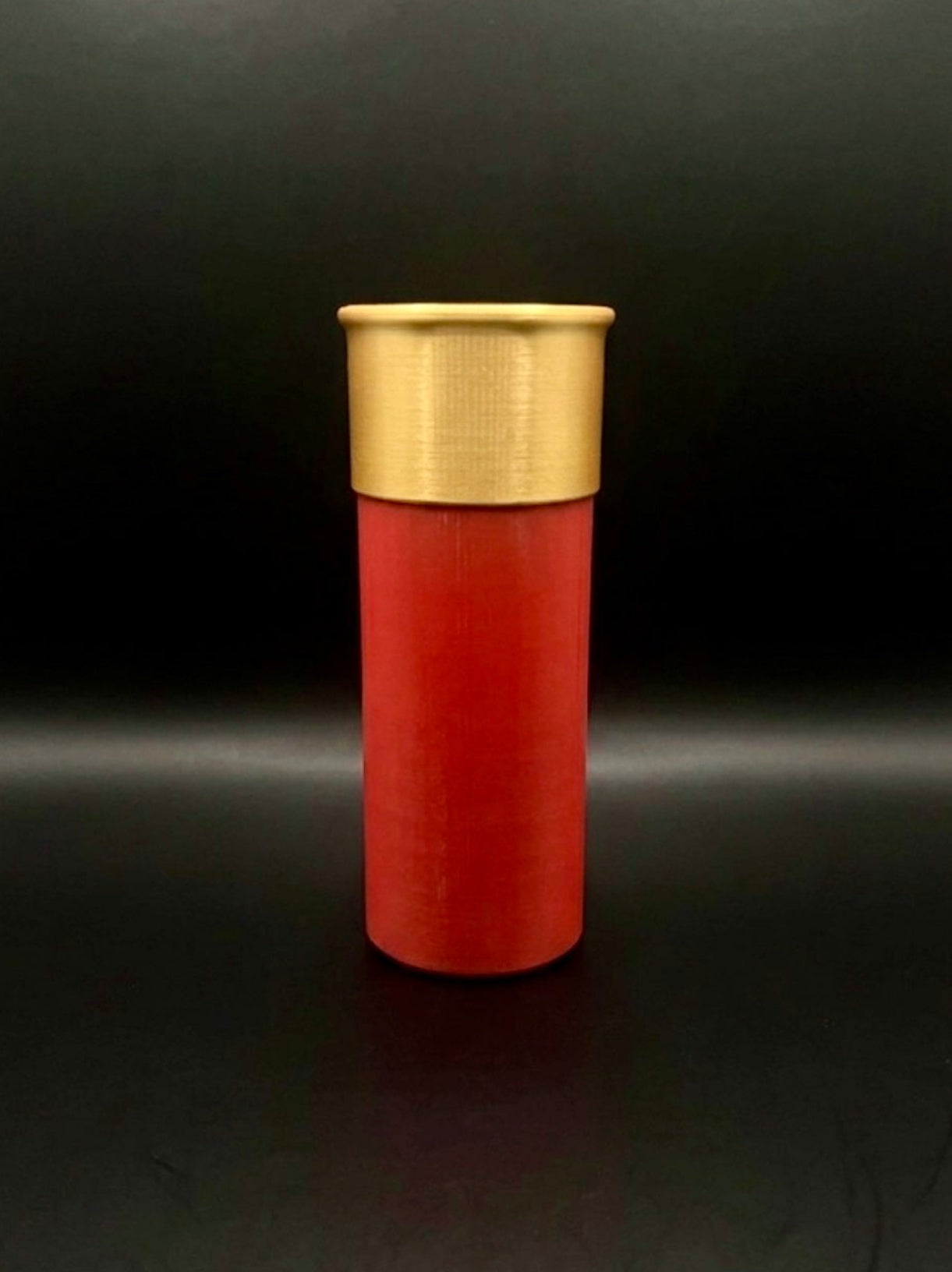 LARGE SHOTGUN SHELL COIN HOLDER FOR 1 oz COINS/ROUNDS IN AIR-TIGHT CAPSULES! RED AND GOLD COLOR SCHEME.