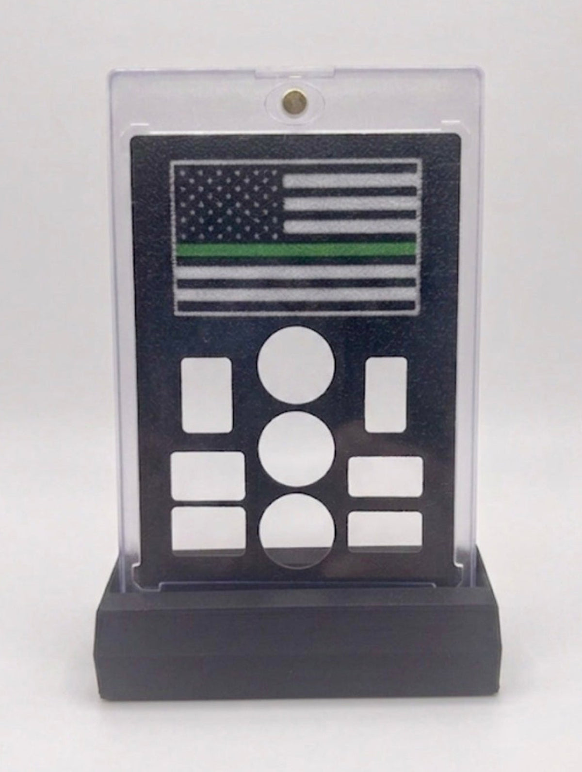 FREE STANDING DESKTOP GREEN LINE AMERICAN FLAG GRAM HOLDER AND DISPLAY! (Copy)