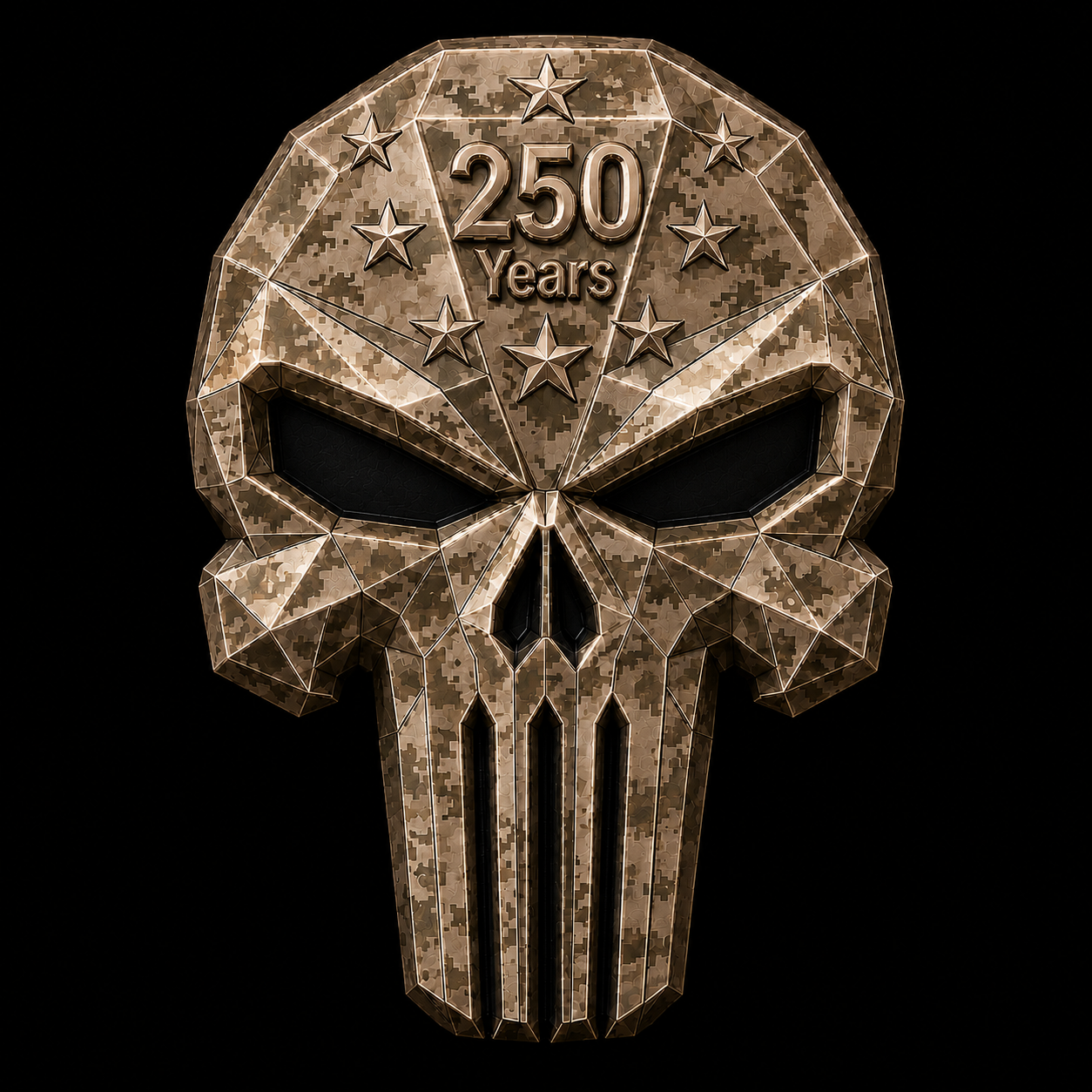 2026 250 Years of Honor & Courage 3oz .999 Copper Skull Black Eyes Collectible Stacker