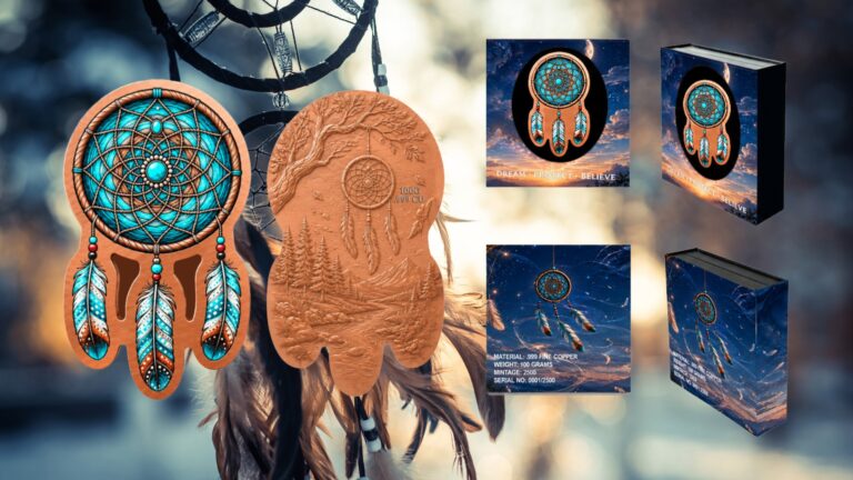 100 Gram Dream Guardian Colorized Copper in Display Box