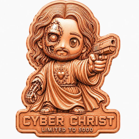 Cyber Christ Shaped 2 oz Copper Medal (06/05)