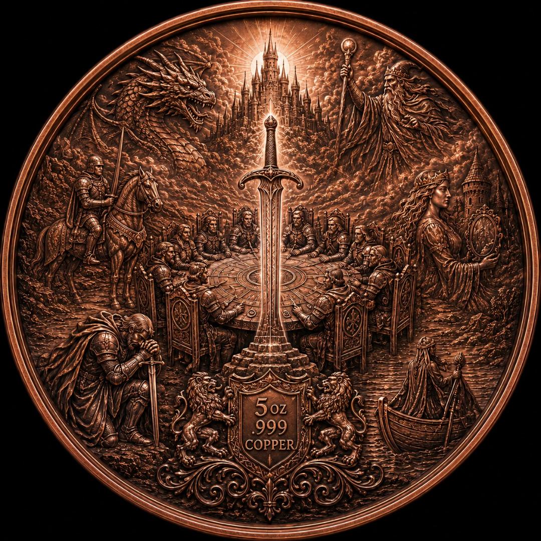 The Legend of Lancelot 5 oz Copper Medal (1500 Mintage) (6/8)
