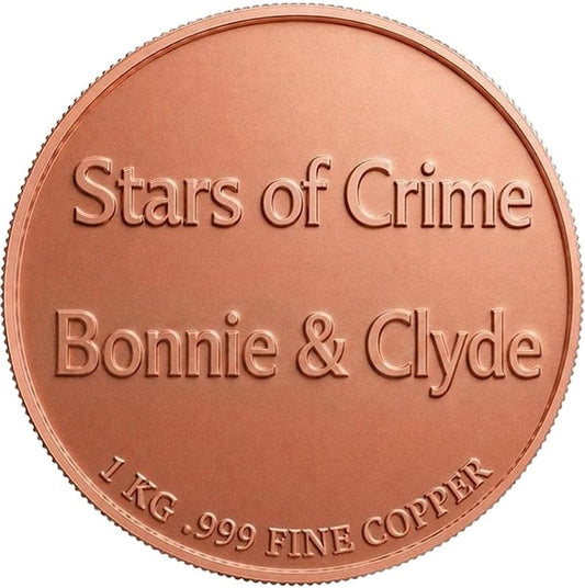 2026 Stars of Crime - Bonnie & Clyde 1 Kilo Copper Medal (06/12)