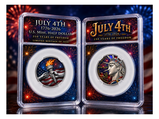 July 4th 250 Years of Freedom Half Dollar Semiquincentennial Clad Limited Mintage 2026