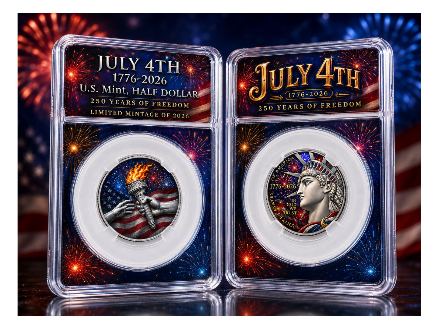 July 4th 250 Years of Freedom Half Dollar Semiquincentennial Clad Limited Mintage 2026