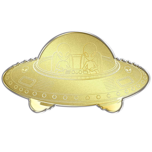 2026 UFO Shaped 1/500 oz Gold Medal in Card (06/08)