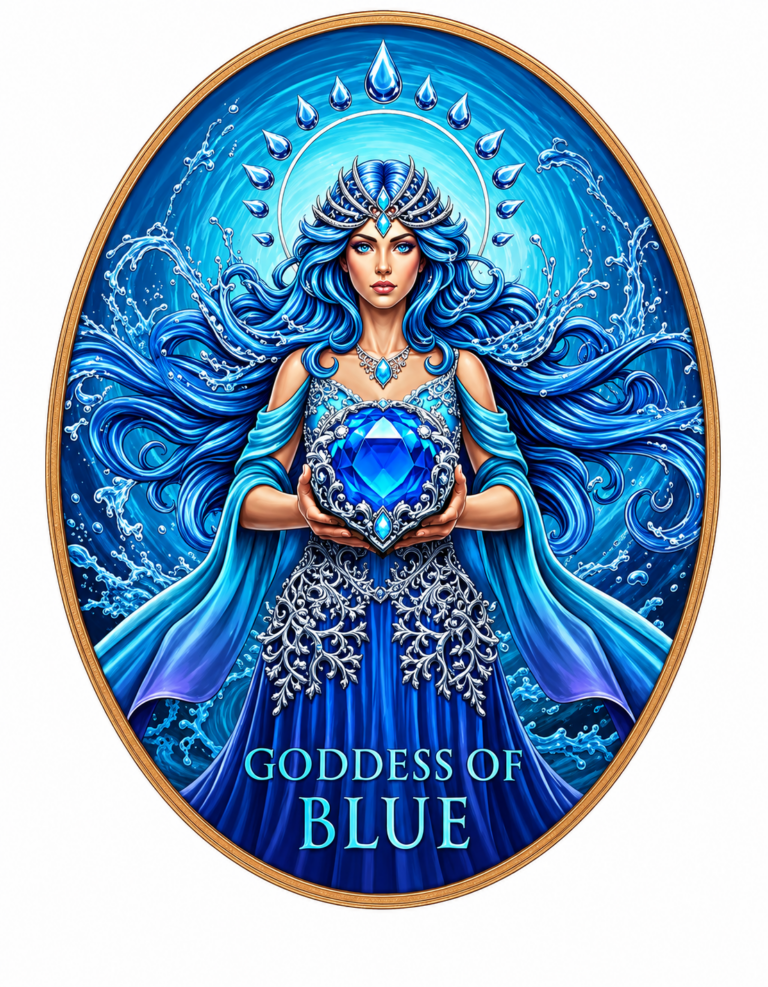 100 Gram Goddess Series - Goddess of Blue Colorized Copper in Display Box