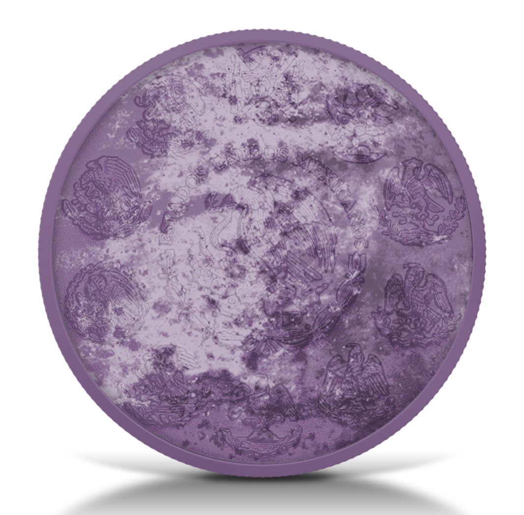 In Stock! 2024 Mexico Libertad Purple Marble Edition 1 oz Silver Coin