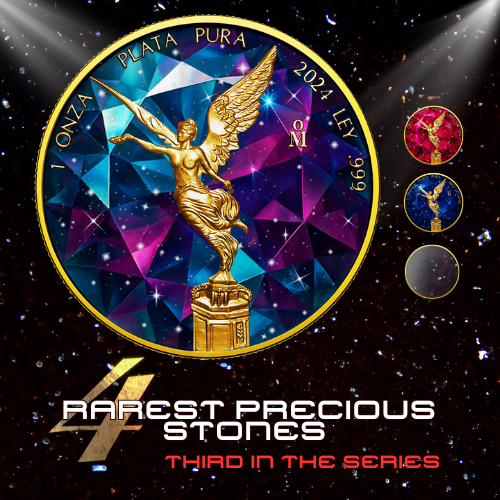 2024 Mexico Libertad The 4 Rarest Precious Stones Alexandrite Edition 1 oz Silver Coin