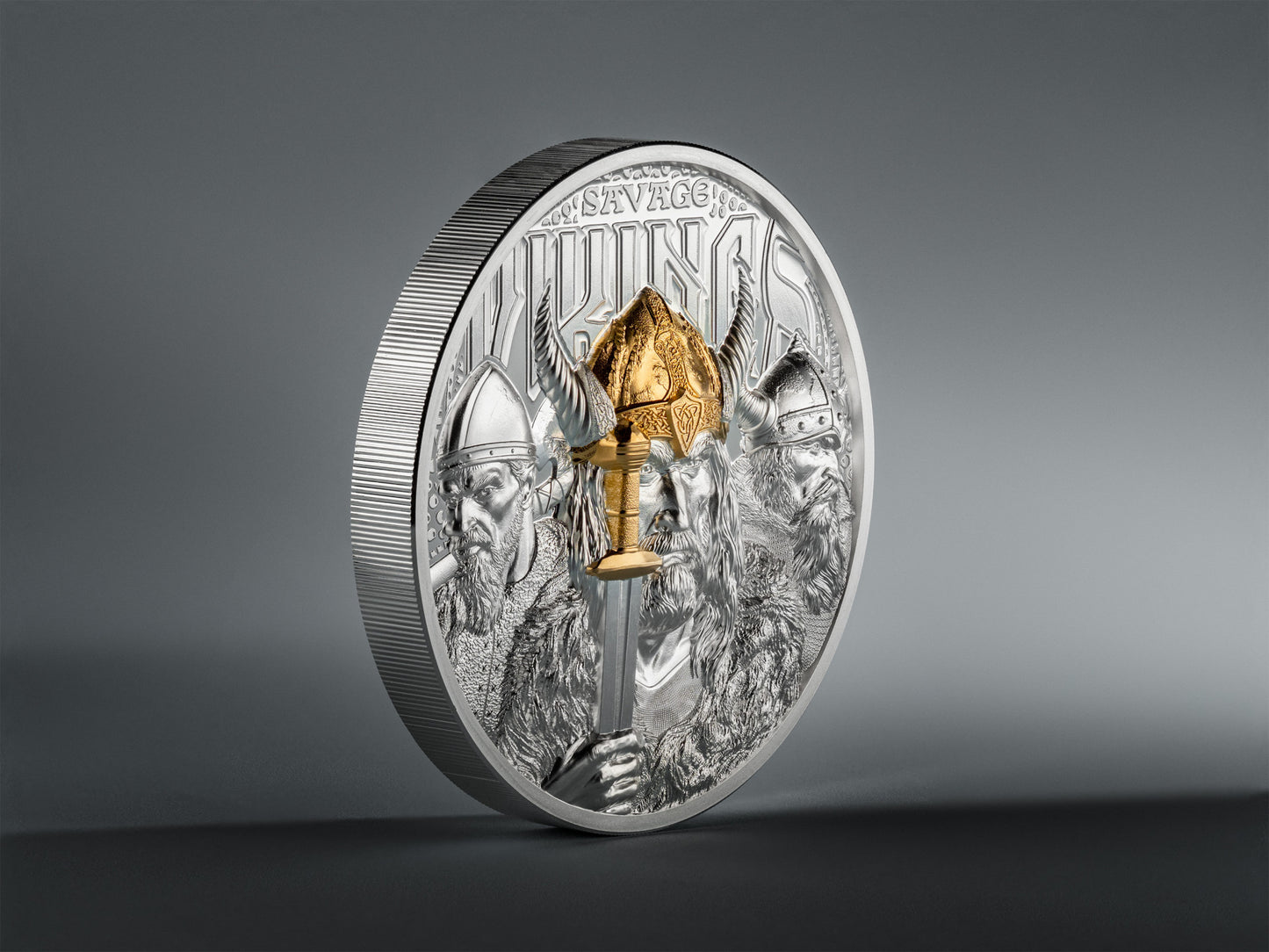 In Stock! 2026 Cook Islands Savage Vikings UHR Proof 3 oz Silver Coin